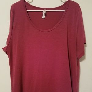 LuLaRoe Classic Tee - 2XL - Burgundy